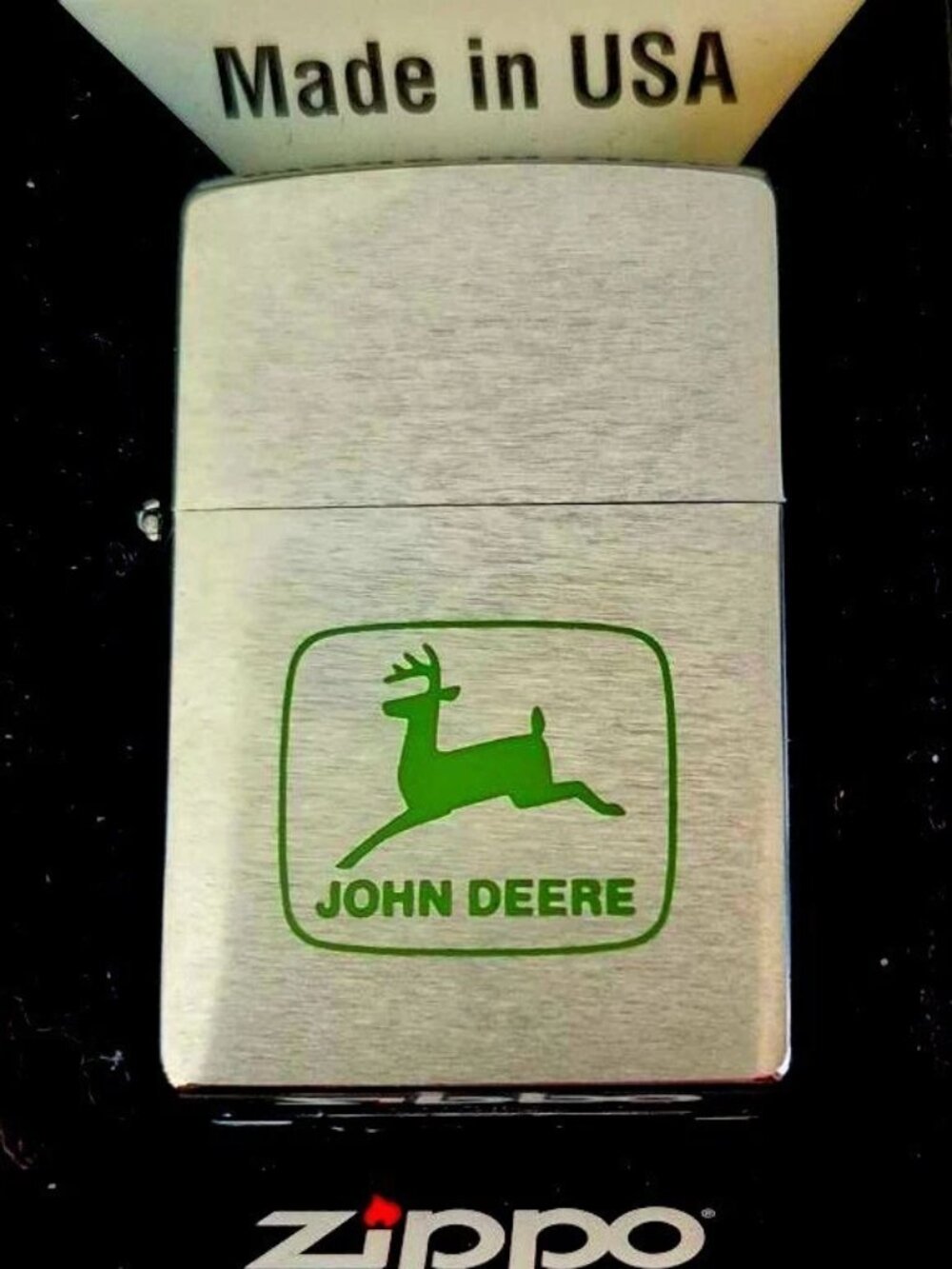 2000 John Deere Zippo Lighter W/Butane Insert